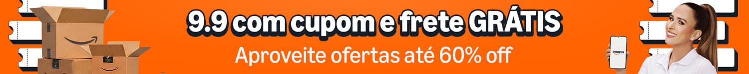 Amazon: 9.9 com cupom e frete grátis. Aproveite ofertas até 60% off.